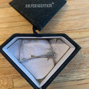 Silver Mountain Arrow Necklace